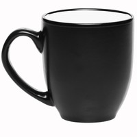Tasse en céramique bistro colorée 2 tons de 16 oz avec logo imprimé