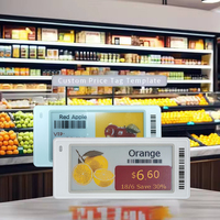 Label Harga Digital Terbaru untuk Supermarket E Ink Eas Esl Ble 5.0 Epd Software Api Bluetooth 2.4GHz Label Rak Elektronik