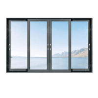 Fenêtres à battants en aluminium noir de haute qualité sur mesure, fenêtres en aluminium ODM, balcon de villa sur mesure