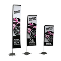 Drapeau de concession automobile professionnel personnalisé avec logo, résistant aux UV, en polyester imperméable et robuste pour salon automobile