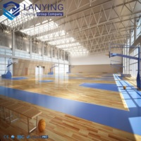 Bâtiment à structure métallique de conception moderne de la marque LANYING, pour les terrains de sport intérieurs, les gymnases, avec un design 3D gratuit