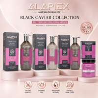 Kit de Soins Capillaires Revitalisant au Caviar Noir pour Salon : Shampoing Hydratant Anti-Frisottis et Brillance – Fournitures de Beauté