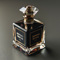 Nouveau design bouteille de parfum carrée bouteille de parfum en verre unique de 50ml bouteilles en verre de parfum de qualité supérieure de 100ml