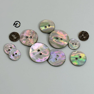 กระดุมเปลือกหอยมุกธรรมชาติ 2 รู ทรงกลม กระดุมเปลือกหอยอะบาโลน กระดุมเปลือกหอยสังข์ กระดุมเปลือกหอยอะวาบิ - Product Image 2