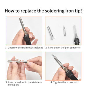 <strong>Smart</strong> Digital Display&amp;adjustable Temperature Electric Soldering Iron DIY Hand <strong>Tools</strong> <strong>Kit</strong> for Welding and Repairing - Product Image 3