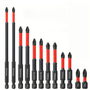 Set di Punte per Cacciavite a Impatto Premium <span class=keywords><strong>PH2</strong></span> 25mm 50mm 90mm 150mm Magnetiche S2 Esagonali Phillips con Manico in Acciaio OEM - Product Image 1