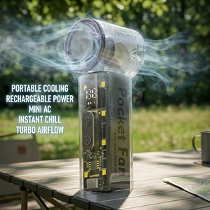 Ventilateur portable sans pales, rechargeable par USB, alimenté par batterie, 3 vitesses, logo personnalisé, utilisation automobile et domestique - Product Image 4
