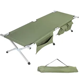 Buiten Slapen Lichtgewicht Gemakkelijk Dragende Aluminium Opvouwbare Tent Bed Brancard Bed Opvouwbare Campingbed