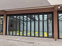 Puerta plegable de aluminio resistente al agua de diseño moderno, puerta de Patio plegable, vidrio templado, exterior de venta del fabricante