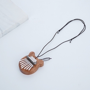 Mini Kalimba de Madera con Forma de Corazón y Gota de Agua, Llavero con Teclas Mbira, Piano de Pulgar, Kalimba de 8 Teclas, Instrumento Musical Colgante - Product Image 6
