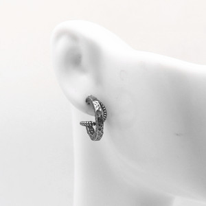 Pendientes de acero de titanio de estilo retro minimalista y único, diseño geométrico semiesférico para parejas - Product Image 4