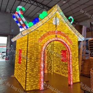 <b>Christmas</b> House <b>Arch</b> <b>Light</b> with LED Motif Design for Festive Entrance and Walk Through Displays - Product Image 2