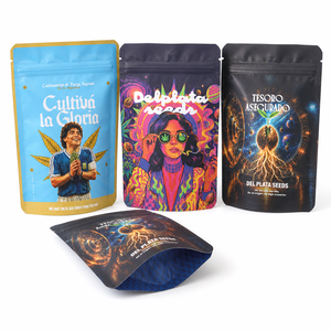 Sachet alimentaire refermable à fermeture éclair, personnalisé, imprimé, pochette verticale, résistant à l'humidité, écologique, finition mate, en Mylar, faible MOQ - Product Image 1