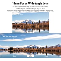 NEEWER 58mm 0.43X HD 2-en-1 Objectif Fisheye & Macro Grand Angle 18mm Longueur Focale Verre pour Canon pour Nikon Fujiflim