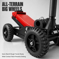 Cric hydraulique pour voiture 2 tonnes, cric hybride à grandes roues tout-terrain, cric portable pour voiture