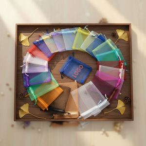 Drawstring Organza Gift <b>Pouch</b> 24 Colors Jewelry Mesh Packaging Product Model QJ-DB-045 Made in China - Product Image 1