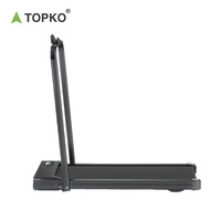 Caminadora Plana TOPKO con Pasamanos - Caminadora Eléctrica Compacta para el Hogar, Superficie Antideslizante y Velocidad Ajustable