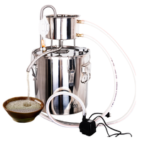 Alambic à Alcool Domestique Facile d'Utilisation en Acier Inoxydable, Machine à Extraction par Distillation à Vapeur pour Huiles Essentielles (Romarin)