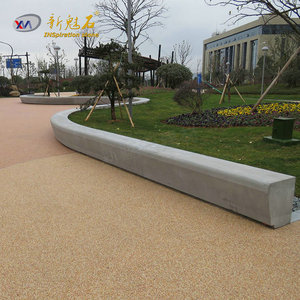 Nuevos materiales de construcción de piedra, banco de hormigón GRC con acabado natural prefabricado para áreas públicas y plazas - Product Image 1