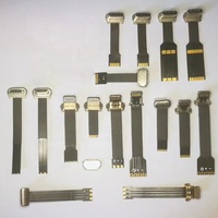 Conector micro-USB macho-hembra para iluminación USB con cable plano O una placa de circuito impreso flexible (FPC)