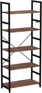 Estante alto para libros, librería moderna para CD/películas/libros, caja de libros rústica, estanterías industriales, organizador de almacenamiento de libros - Product Image 2