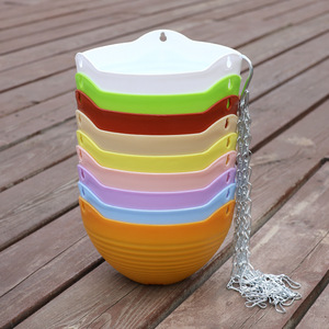 Pots à fleurs suspendus en résine avec chaîne, ronds, colorés, pour intérieur et extérieur, pour balcon et décoration de jardin - Product Image 2