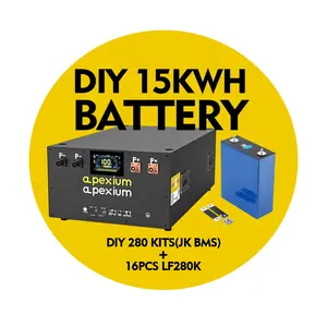 홈 태양 에너지 저장 10kw 15kwh 48v 280ah 300ah Lifepo4 금속 JK PB2A16S20P BMS 배터리 케이스 16s Diy Lifepo4 배터리 박스