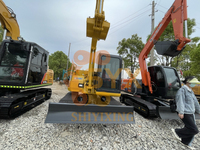 Oferta Especial: Excavadora Hidráulica Usada Original KOMATSU PC70, Miniexcavadora de 7 Toneladas con Cucharón de 0.3m, Certificación CE, para Movimiento de Tierras y Construcción