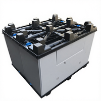 Solutions de stockage d'entrepôt, boîtes de palettes pliables et repliables avec couvercle de conteneur Gaylord, manchon en plastique pliable