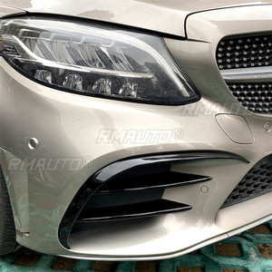 Para Mercedes Benz Clase C C200 C260 W205 2019 2020 2021, alerón divisor de labio de parachoques delantero, embellecedor de faro antiniebla, cubierta de rejilla, adhesivo - Product Image 3