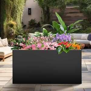 DIY Corten Steel <b>Rectangular</b> Outdoor Planter Box Planting <b>Pot</b> Rustic & Modern Farmhouse Design for Commercial & Residential Use - Product Image 3