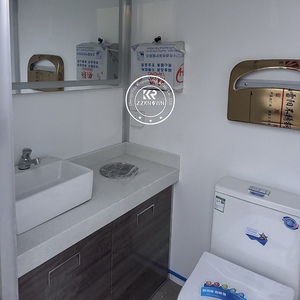 Multi-funzionale semplice montaggio per uso esterno per due servizi igienici rimorchio di lusso portatile bagno esterno - Product Image 6