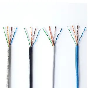 Diskon besar kabel jaringan Cat5e UTP 24AWG 0.42mm 0.45mm 0.5mm CCA CU kucing tembaga murni 5e Ethernet 4 pasang 8 core