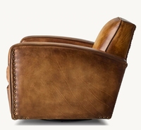 Bibliothèque moderne de luxe pivotant en cuir véritable fauteuil de loisirs unique pour la maison salon chambre meubles appartement villa