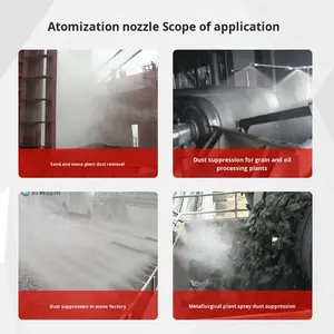 Novo Bico de Cone Sólido de Ângulo Amplo em Aço Inoxidável 304 para Atomização de Alta/Baixa Pressão, Umidificação, Resfriamento Industrial e Controle de Poeira - Product Image 3