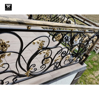 Rampe en fer forgé sur mesure pour porche et patio extérieurs, balustrades au design moderne du milieu du siècle, pour usage hôtelier