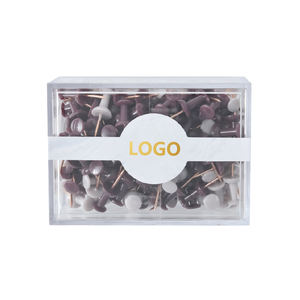 Лидер продаж, 120 шт., офисные стандартные нажимные булавки в пластиковой упаковочной коробке из розового золота, оптовая продажа, металлические нажимные булавки - Product Image 6