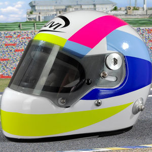 Casco da Moto Racing Integrale da Uomo Mini Personalizzato di Alta Qualità Nuovo in ABS con Doppia Visiera e Fodera in Schiuma Ottima Idea Regalo PC - Product Image 2