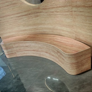 Travertin MCM Pierre Souple Prix Compétitif Respirant pour la Peau Al-<span class=keywords><strong>Barsha</strong></span> Cinq Étoiles Authentique Résistant à la Saleté - Product Image 5