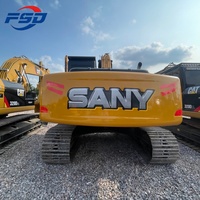 Excavatrice Sany Sy215c chinoise à haut rendement énergétique, performances stables, châssis durable, pour la construction routière et l'excavation de terrains