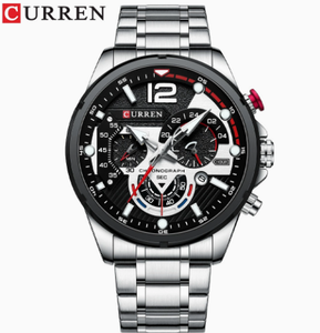 นาฬิกาข้อมือผู้ชาย CURREN 8395 กันน้ำ โครโนกราฟ แบรนด์ดัง หรูหรา สีเงิน สแตนเลส สปอร์ต - Product Image 4