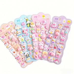 X418 Cartoon Animal Decals Phone Decorative Cut Adhesive Soft Puffy Cute Pinching Fun Stress-relief <b>Stickers</b> - Product Image 1