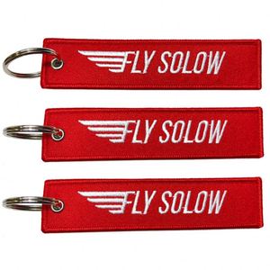 Wholesale <b>Customized</b> Luggage Tag Label Before Keyring Flight for Logo Woven Keychains Embroidery <b>Key</b> Tags - Product Image 1