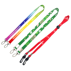 <b>Polyester</b> Heat Transfer Face Mask <b>Lanyards</b> OEM ODM Custom Multi Style Printed <b>Polyester</b> <b>Lanyard</b> with Metal Clip - Product Image 1