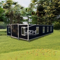Maison conteneur de luxe extensible de 40 pieds, étanche, design moderne, préfabriquée à double aile, pour logements annexes