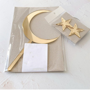 Honey And Sweetness Acrylic Cake Decorations Gold Star And Moon <b>Set</b> Cake Plugin For Birthday Party <b>Baking</b> Dessert - Product Image 2