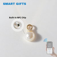 Élégant collier pendentif perle d'imitation NFC 13.56MHz cartes de contrôle d'accès RFID cadeaux conservés permanents pour elle