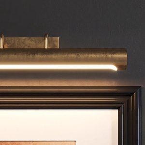 Lampe murale d'art LED dorée moderne, luminaire mural <span class=keywords><strong>de</strong></span> luxe <span class=keywords><strong>pour</strong></span> salon, hôtel, <span class=keywords><strong>salle</strong></span> <span class=keywords><strong>de</strong></span> <span class=keywords><strong>bain</strong></span>, corps en laiton, <span class=keywords><strong>miroir</strong></span> <span class=keywords><strong>de</strong></span> courtoisie, <span class=keywords><strong>applique</strong></span> murale - Product Image 2