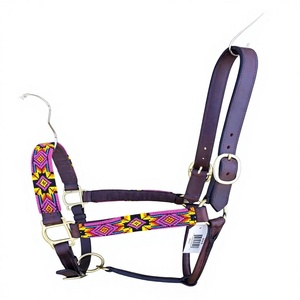 Cómodo y de Alta Calidad, Halter de Cuero Genuino con Hebilla de Latón, Duradero, Portátil, Totalmente Ajustable, Silla de Montar Occidental Ecuestre - Product Image 1