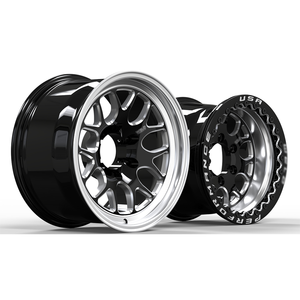 Rines Forjados Personalizados con Beadlock, 17x10 15x10 6x139.7 6x135, Negro Brillante Fresado, Escalonados, para F250 F150 Tahoe Yukon S77 <span class=keywords><strong>HD</strong></span> Drag - Product Image 1
